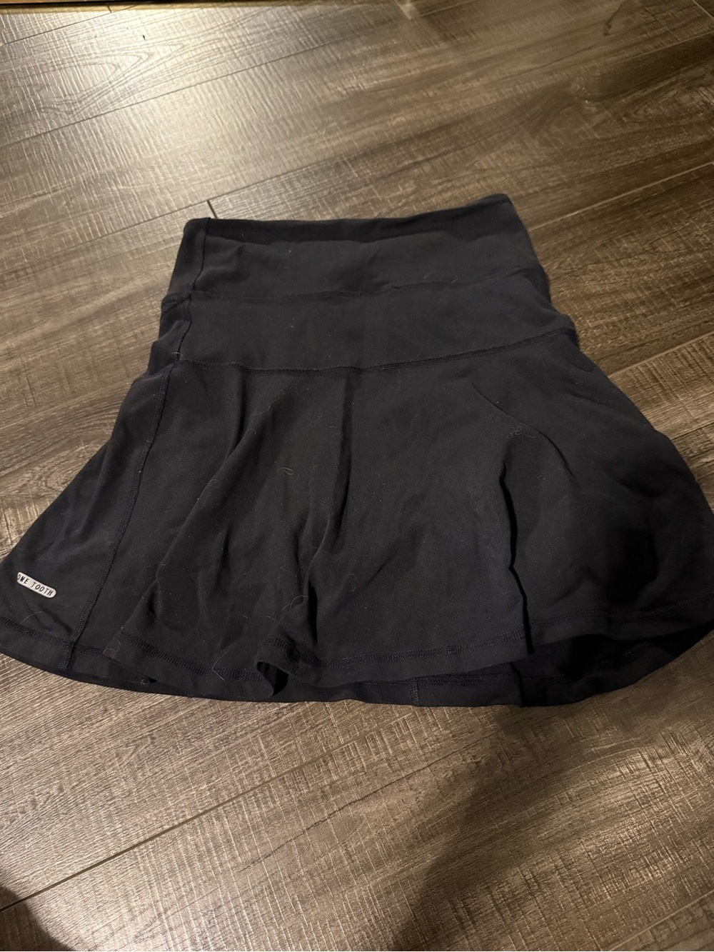 Black Athletic Skort with Built-In Shorts